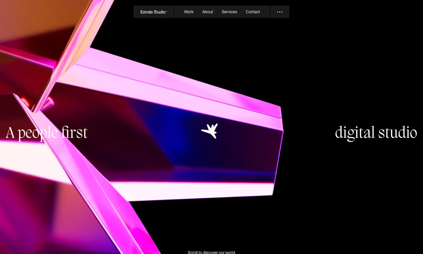 Estrela Studio capability-example website snapshot